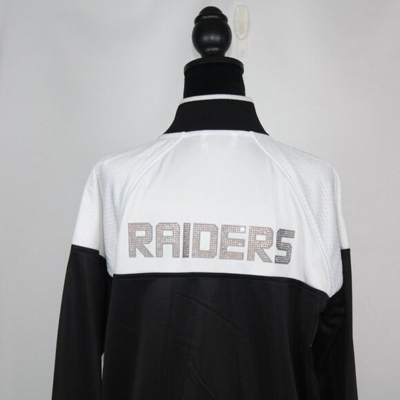 NFL Raiders Black & White Jacket with Sequence Logo Size Large - Picture 10 of 12